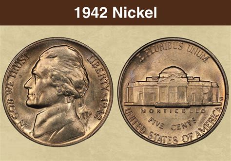 1942 nickel d value|1942 nickel mint mark location.